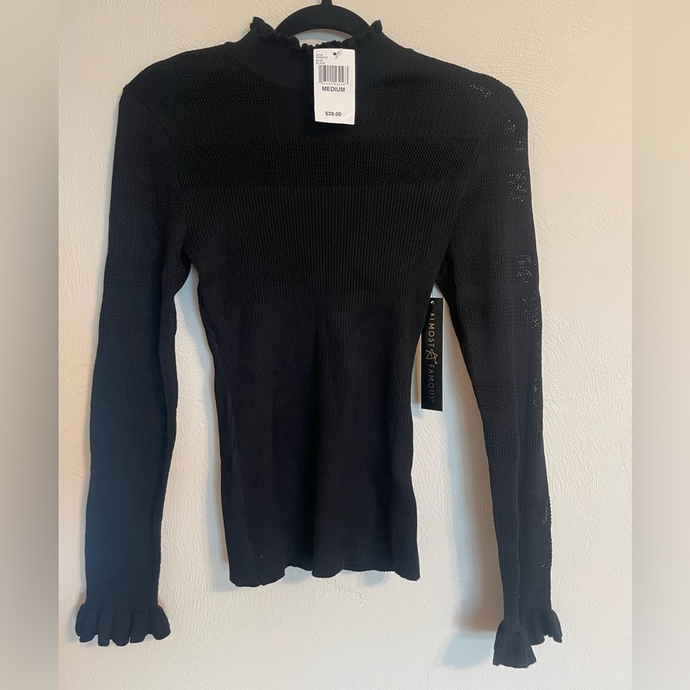 Almost Famous Black Turtle Neck